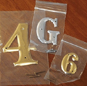 Metal Letters and Numbers 2 1/2 inch long Roman Font price per letter*